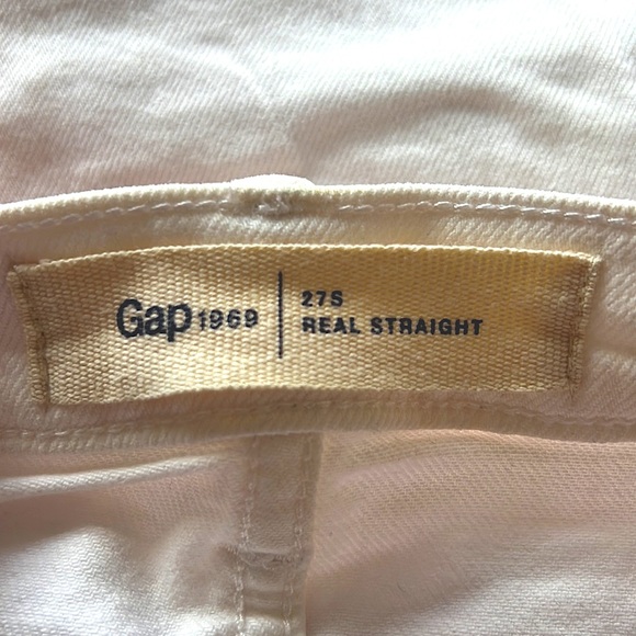 Gap Real Straight Jeans White 27S - Picture 3 of 3